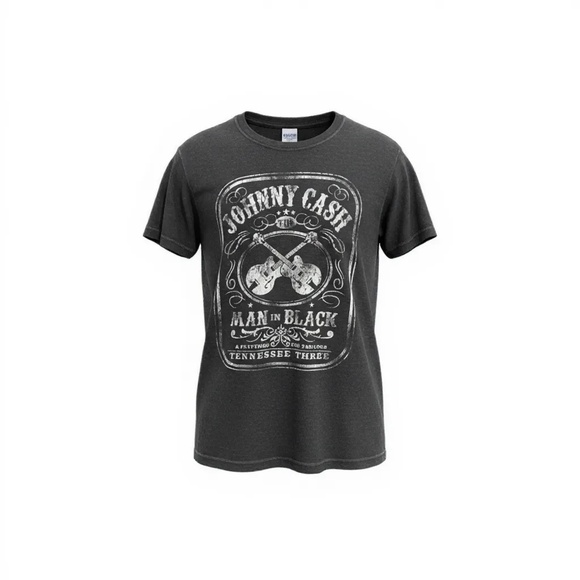Johnny Cash Other - Johnny Cash Graphic Tee in Black